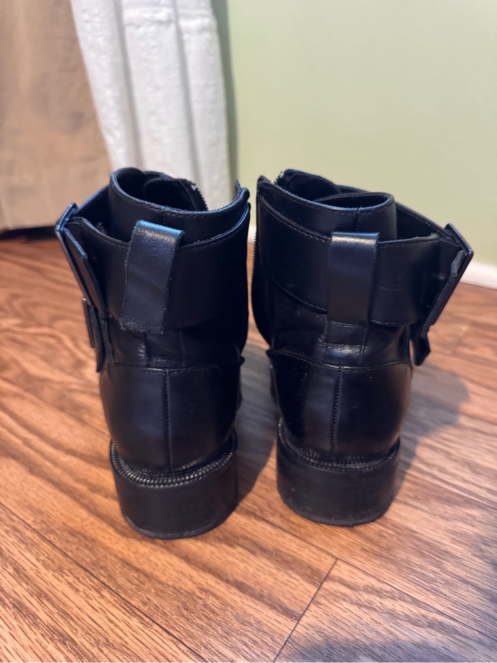 Blondo Black Triple-Buckle Leather Bootie - Picture 6 of 6